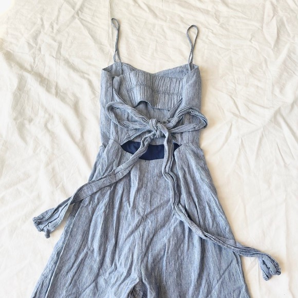 Club Monaco Dalennah Linen Blend Jumpsuit 00P